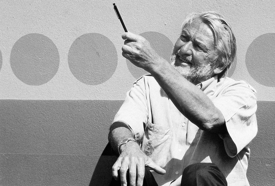 Designer Verner Panton smiling