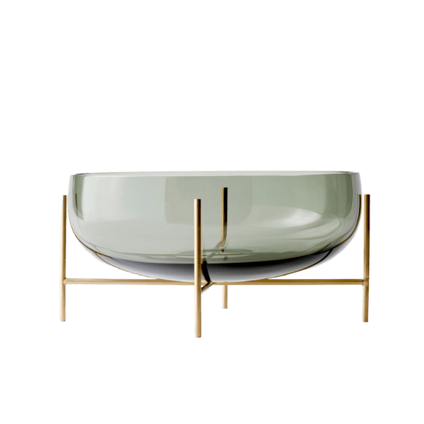 Audo Echasse bowl large i smoke og brass