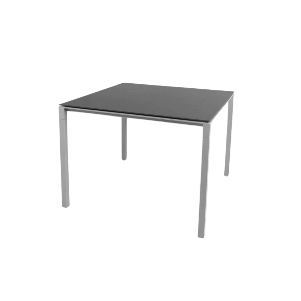 Cane-line Pure bord 100x100 i light grey og nero black