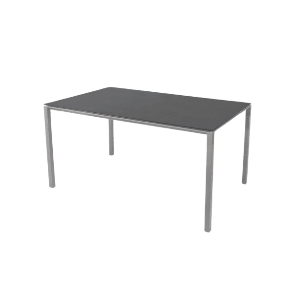 Cane-line Pure bord 150x90 i light grey og nero black