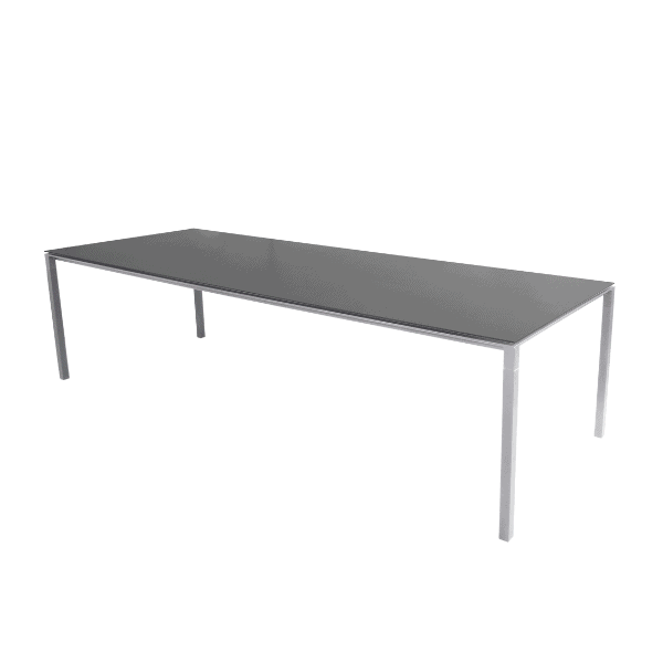 Cane-line Pure bord 280x100 i light grey og nero black