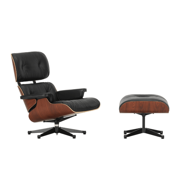 Eames Lounge Chair med skammel i palisander
