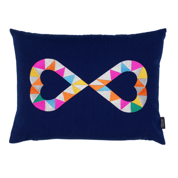 Embroidered Pillows | Double Heart | Pude