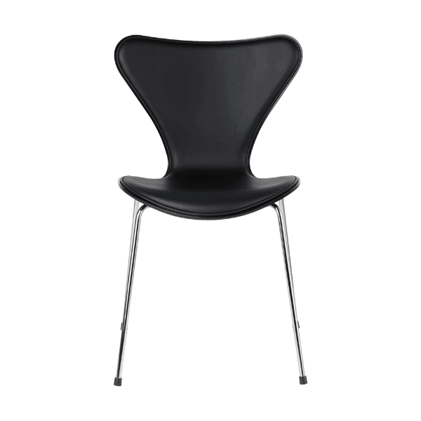 Serie 7™ 3107 Forsidepolstret essential læder, sort ask i krom ben