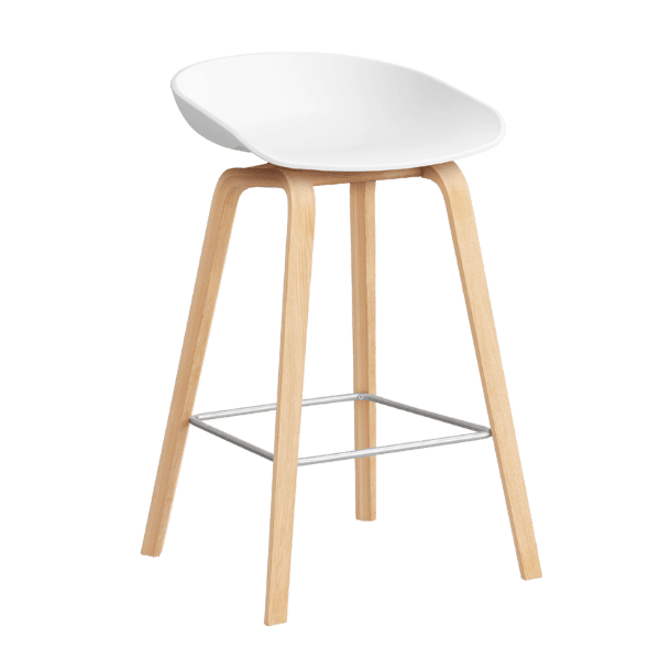 Hay AAS 32 barstol i hvid og eg sæbe