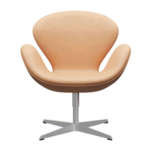 Svanen™ 3320 Lounge Stol | Natur læder