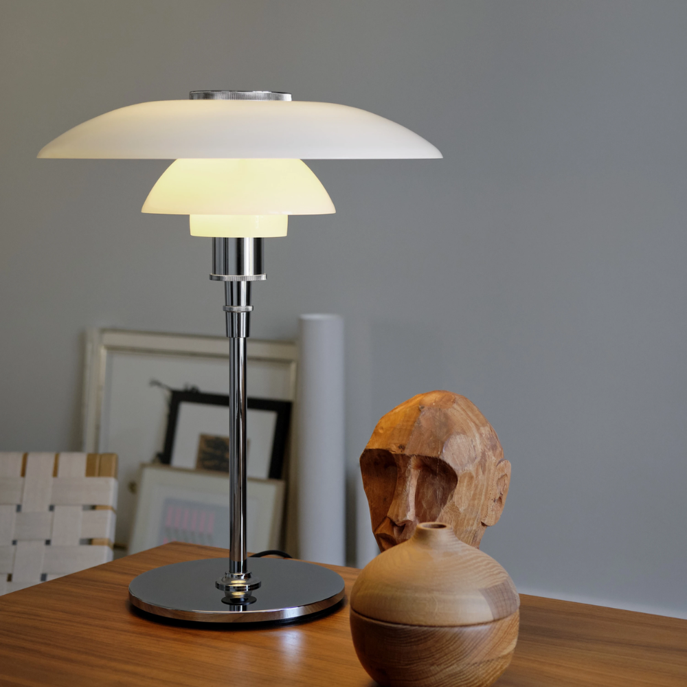 PH 4½-3½ Bordlampe | Højglansforkromet