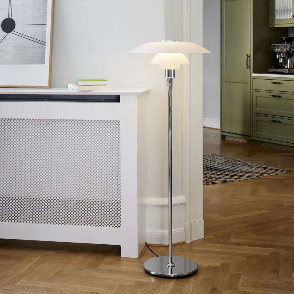 PH 4½-3½ Gulvlampe | Højglansforkromet