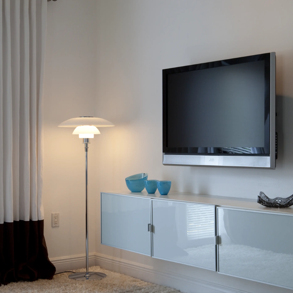 PH 4½-3½ Gulvlampe | Højglansforkromet