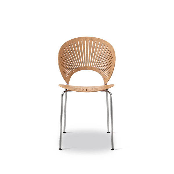 Schiang Living Fredericia Furniture 3398 Trinidad Stol Eg Olie Krom Front