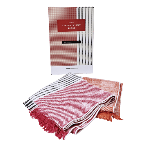 Vibeke Klint halstørklæde i rødorange