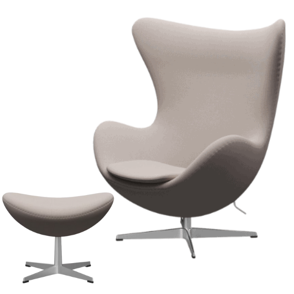 Ægget™ 3316 Lounge Stol | Inkl. skammel | Chr.havn stof