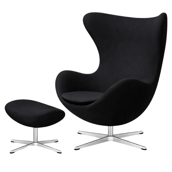 Ægget™ 3316 Lounge Stol | Inkl. skammel | Chr.havn stof