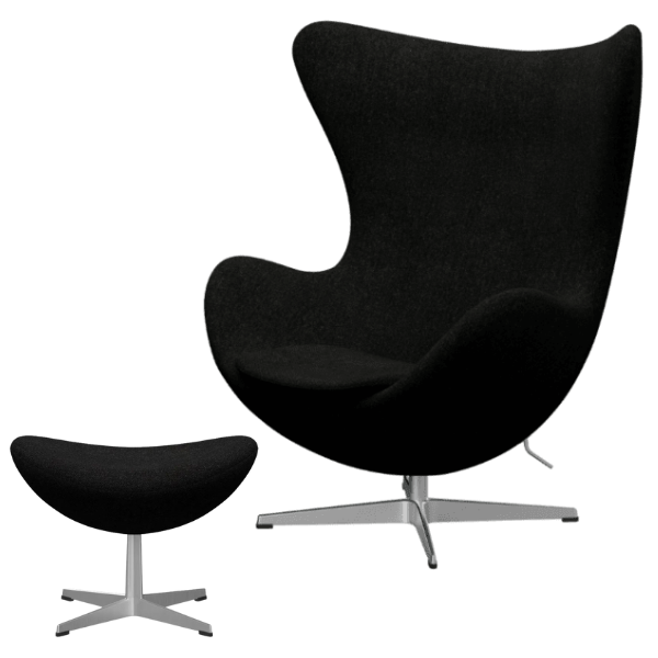 Ægget™ 3316 Lounge Stol | Inkl. skammel | Hallingdal Stof