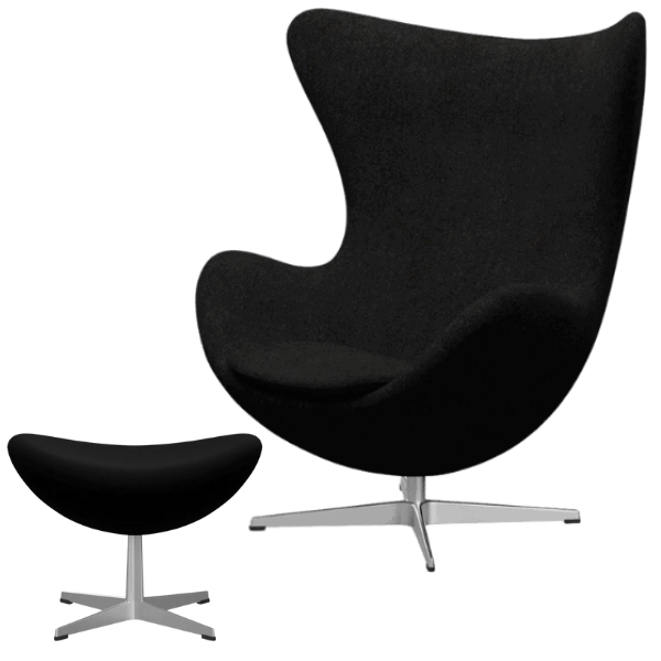 Ægget™ 3316 Lounge Stol | Inkl. skammel | Hallingdal Stof