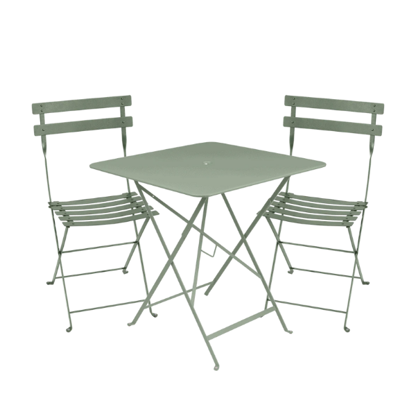 Bistro Cafe sæt | Bord 71x71 | 2 stole | Cactus