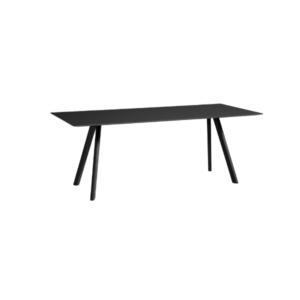 CPH 30 | Sort eg/sort linoleum | 200 cm | Spisebord