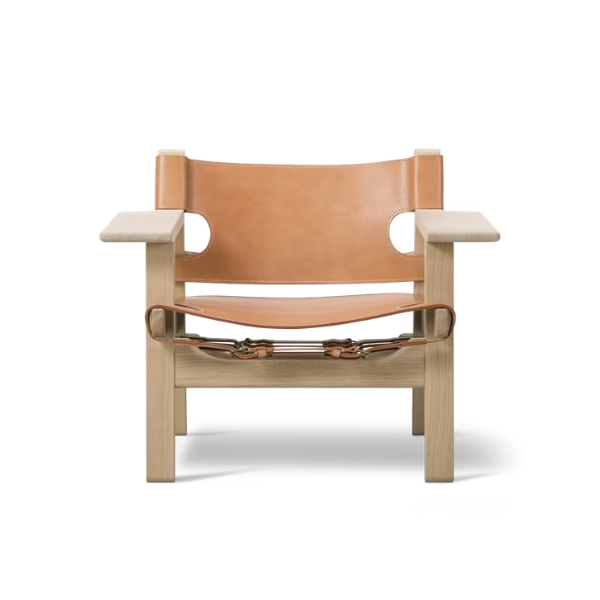 Den Spanske Stol | Eg Sæbe / Natur Læder | Lænestol