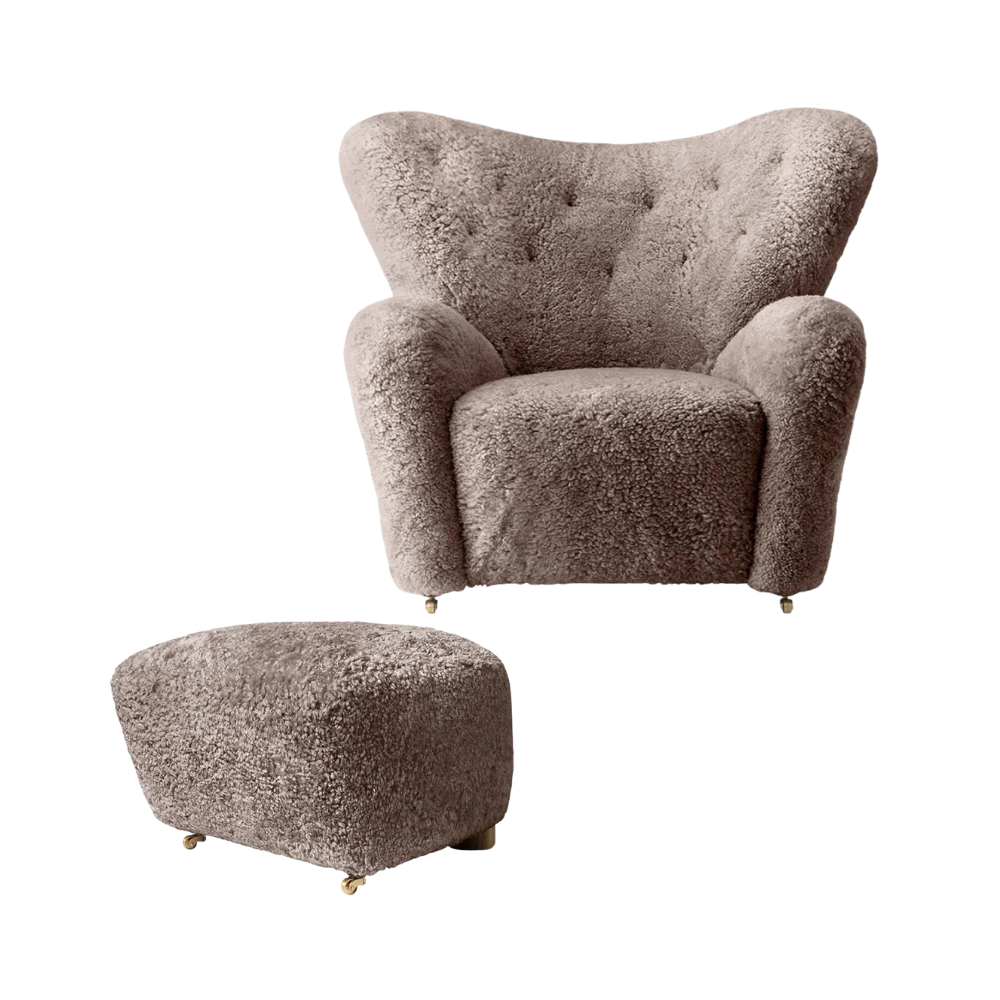 Den Trætte Mand & Ottoman | Loungestol med skammel