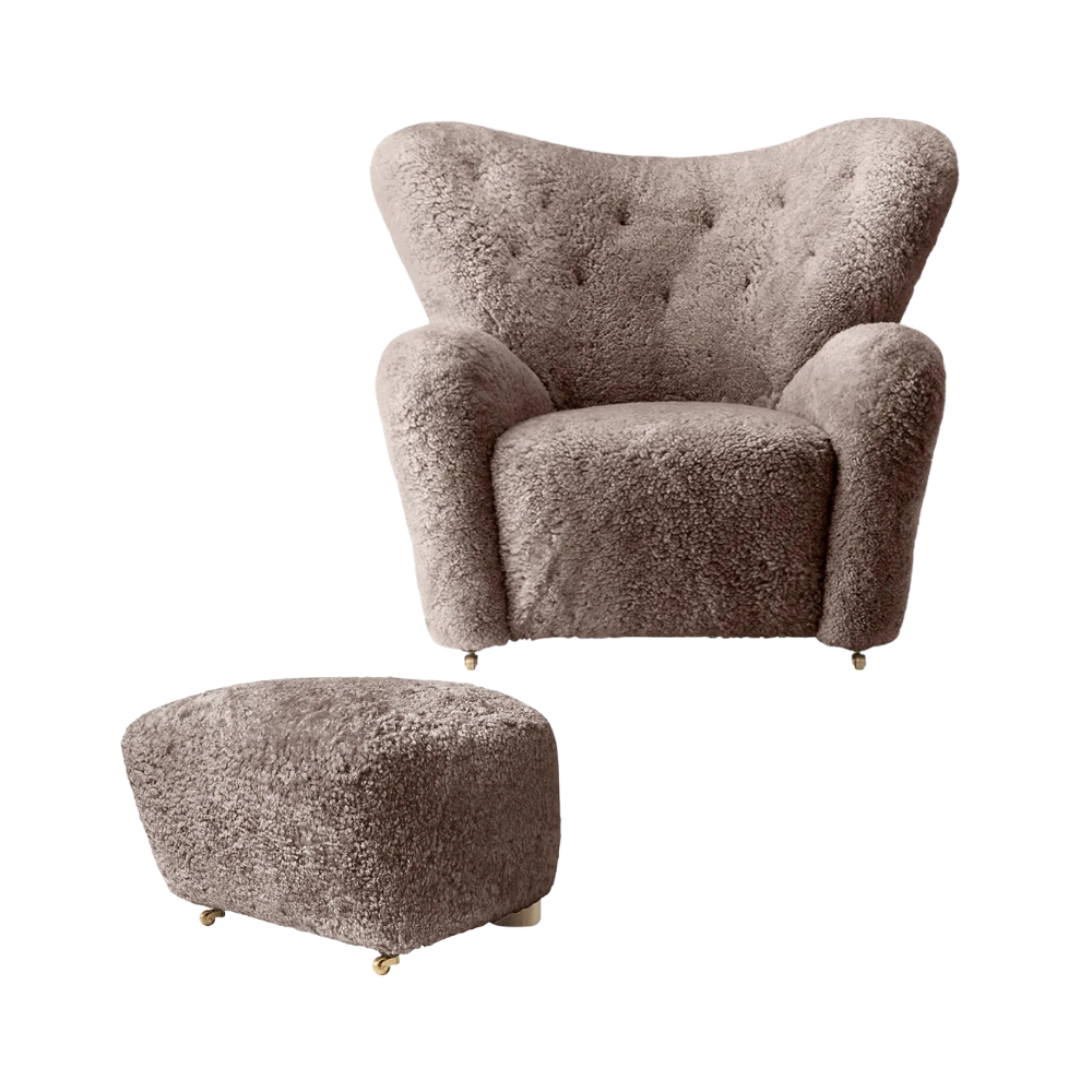 Den Trætte Mand & Ottoman | Loungestol med skammel