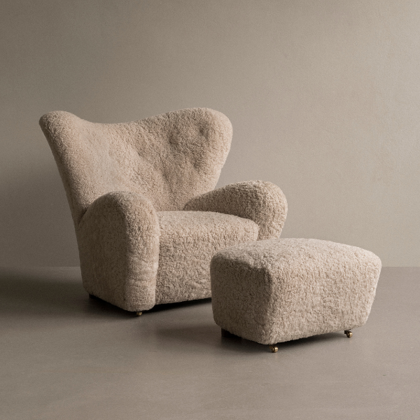 Den Trætte Mand & Ottoman | Loungestol med skammel