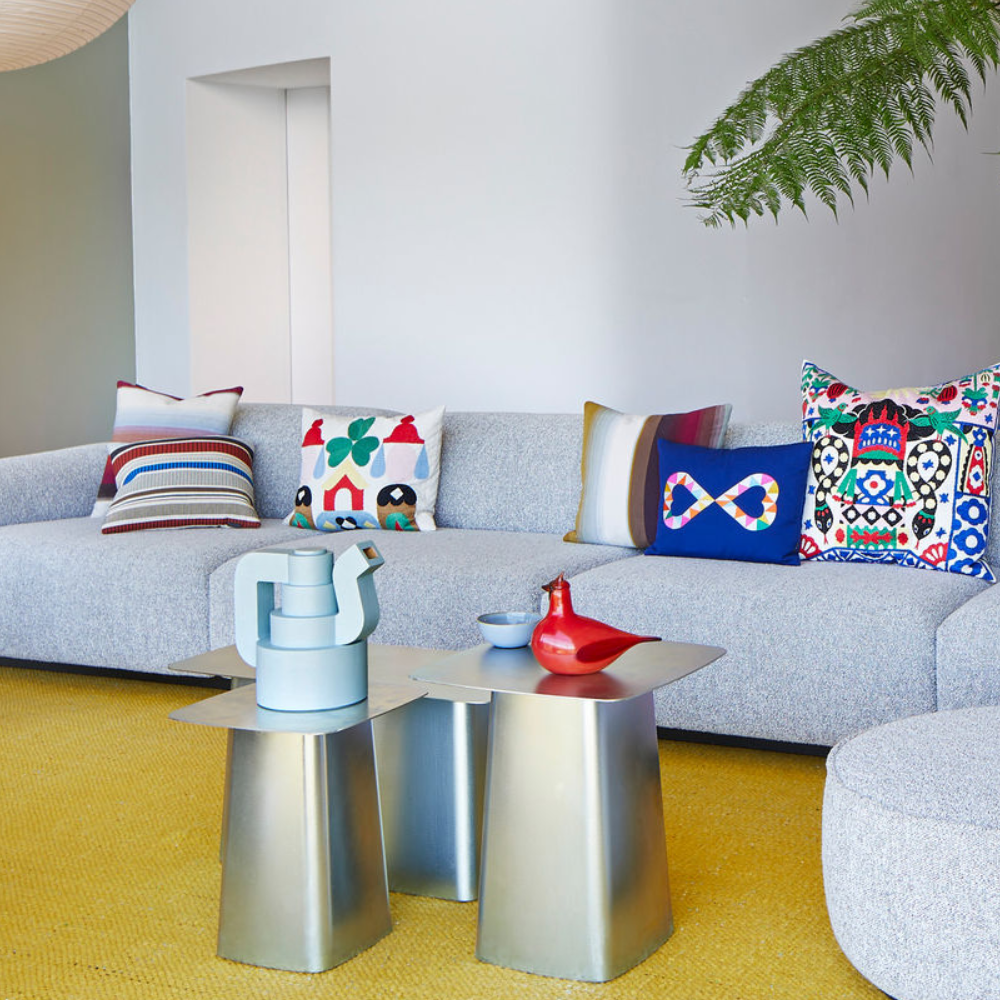Embroidered Pillows | Double Heart | Pude