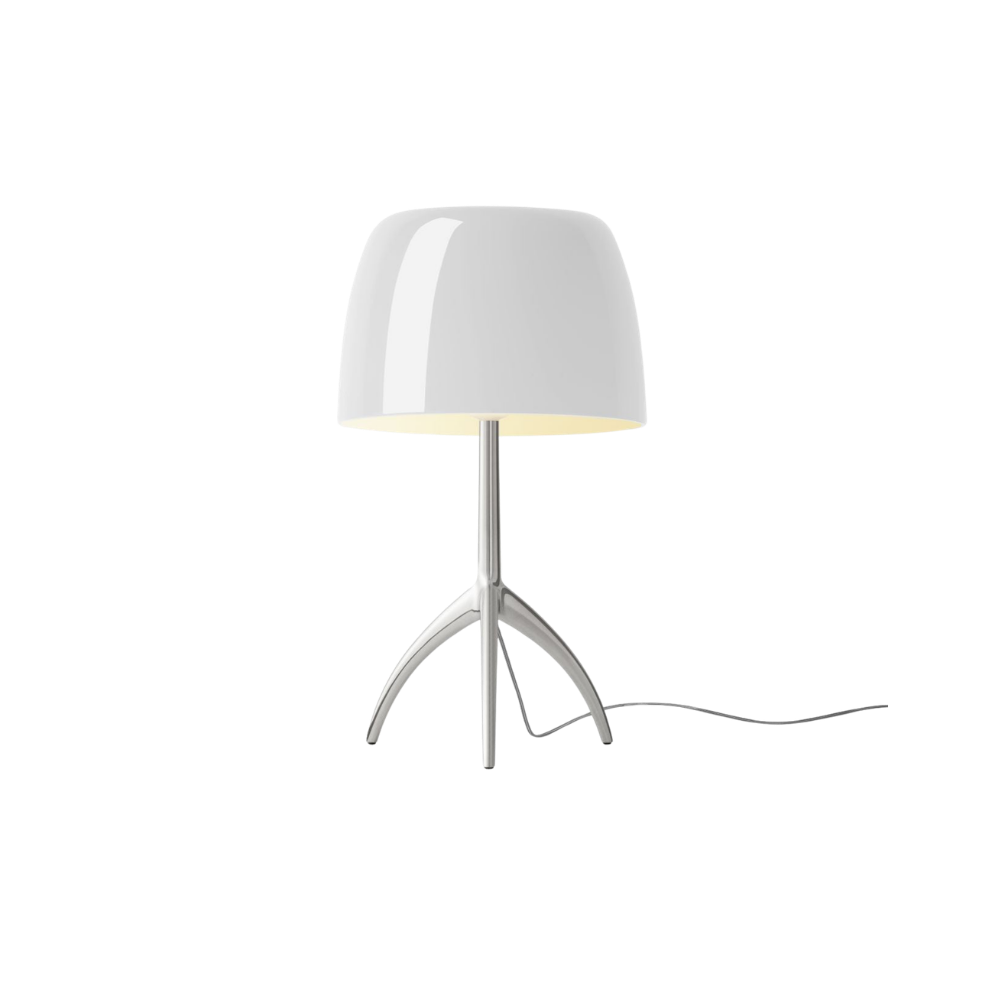 Foscarini Lumiere Grande | Bordlampe | Alu/Opal | Med dæmper | Online Lagersalg