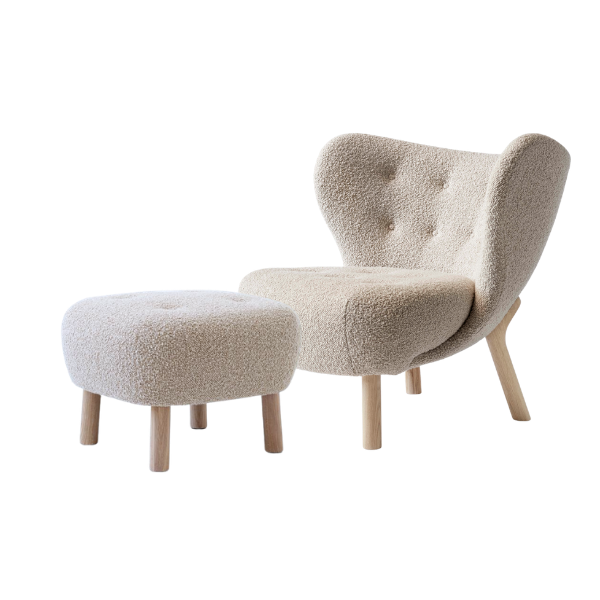 Lille Petra VB1 & Pouf ATD1 | Loungestol med puf