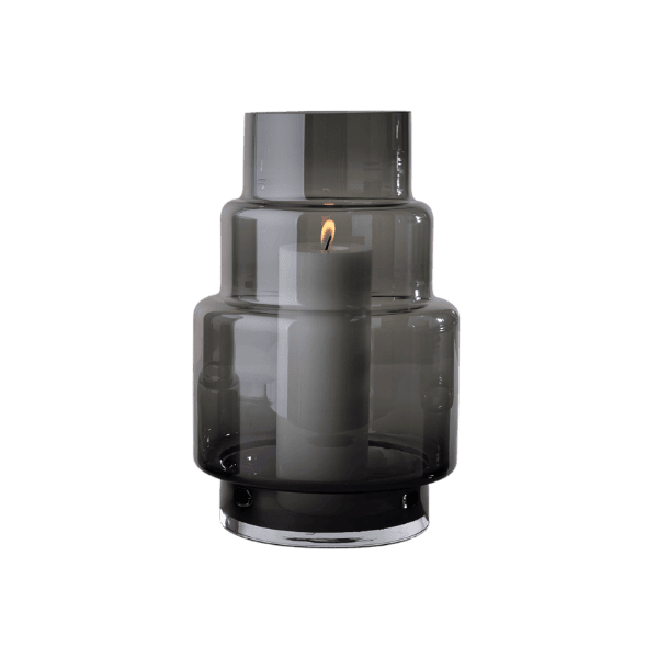 Ro collection vase / lanterne smoked grey schiang living