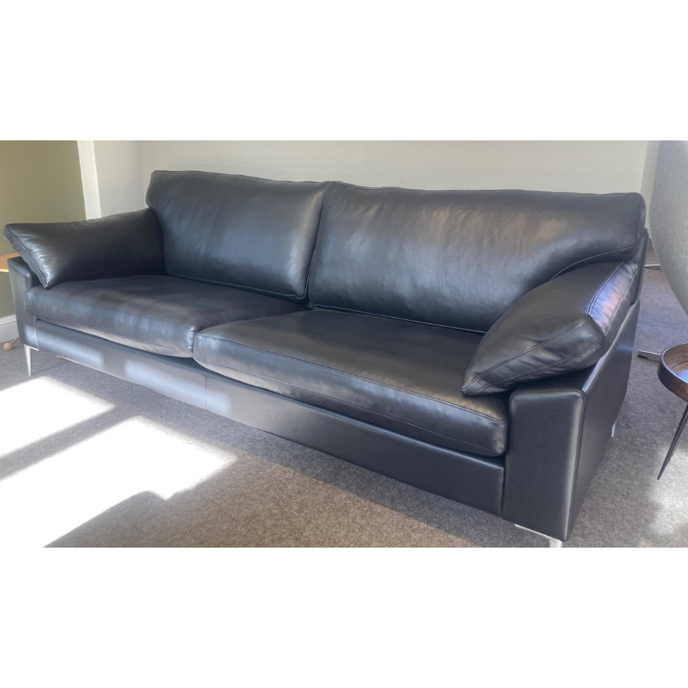 Søren Lund SL329 | 3 pers. sofa, 222 cm | Sort semianilin læder