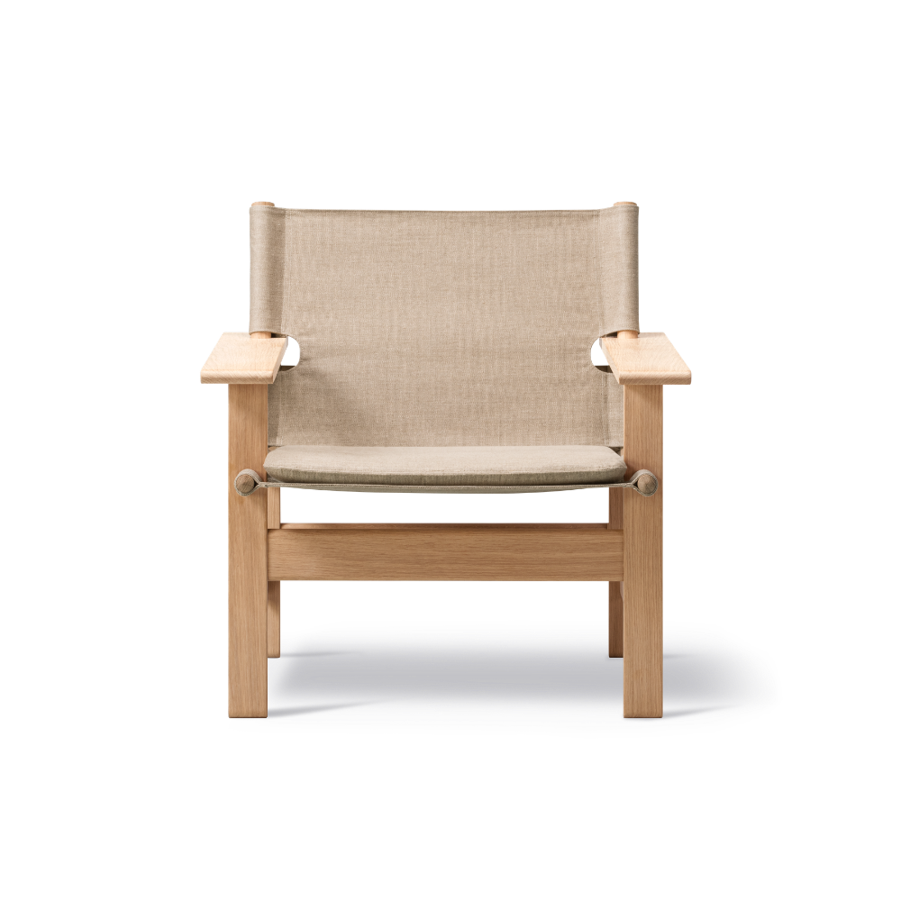 The Canvas Chair | Eg Lys Olie / Natur Canvas | Lænestol