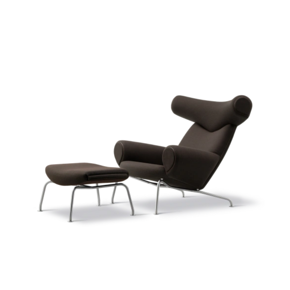Wegner Ox Chair | Inkl. Ottoman skammel | Vidar | Loungestol