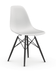 Eames Plastic Side Chair DSW - white quickship, sorte ben