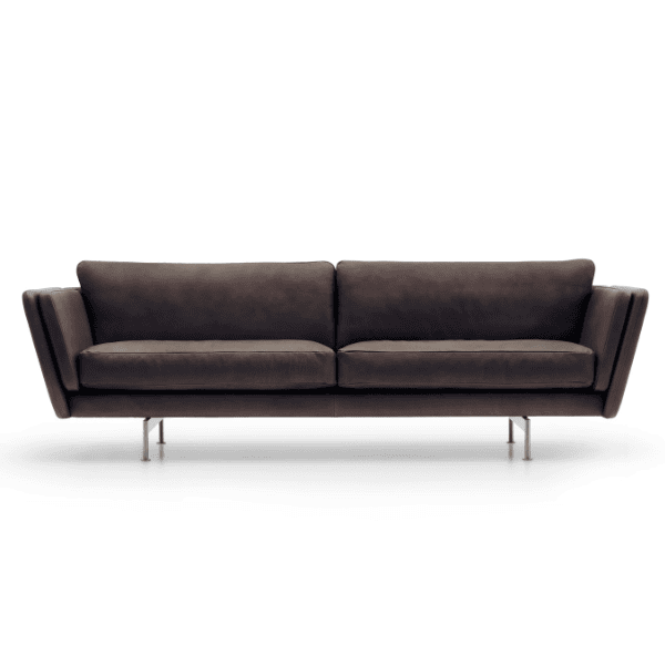 MH GRASP L Sofa i Mørkebrunt Gefion Læder - Mogens Hansen