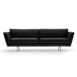 MH GRASP L Sofa i Sort Gefion Læder - Mogens Hansen