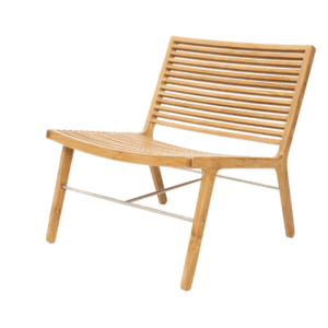 Sibast Outdoor i Eg RIB loungechair - stol i egetræ
