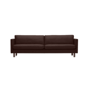 MH981 Mørk brun læder sofa