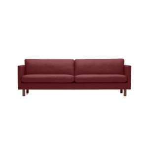 MH981 Mørk rød læder sofa