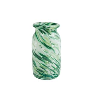 HAY Splash Vase Rolle Neck Swirl Green