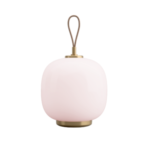 VL-45-Radiohus-Portable-Lampe-Brass_Glossy-Pale-rose-Glass-Louis-poulsen-schiang-living