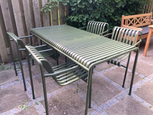 Palissade havesæt i Oliven grøn - Spisebord + 4x Dining chair