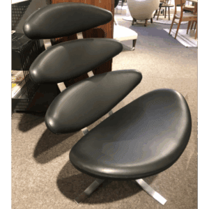 Corona Chair | Poul M. Volther | Sort læder